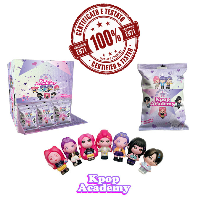KPOP ACADEMY Squishy 9cm (In blind bag x 15cm) In espo da 24pz 7ass…x24…x192